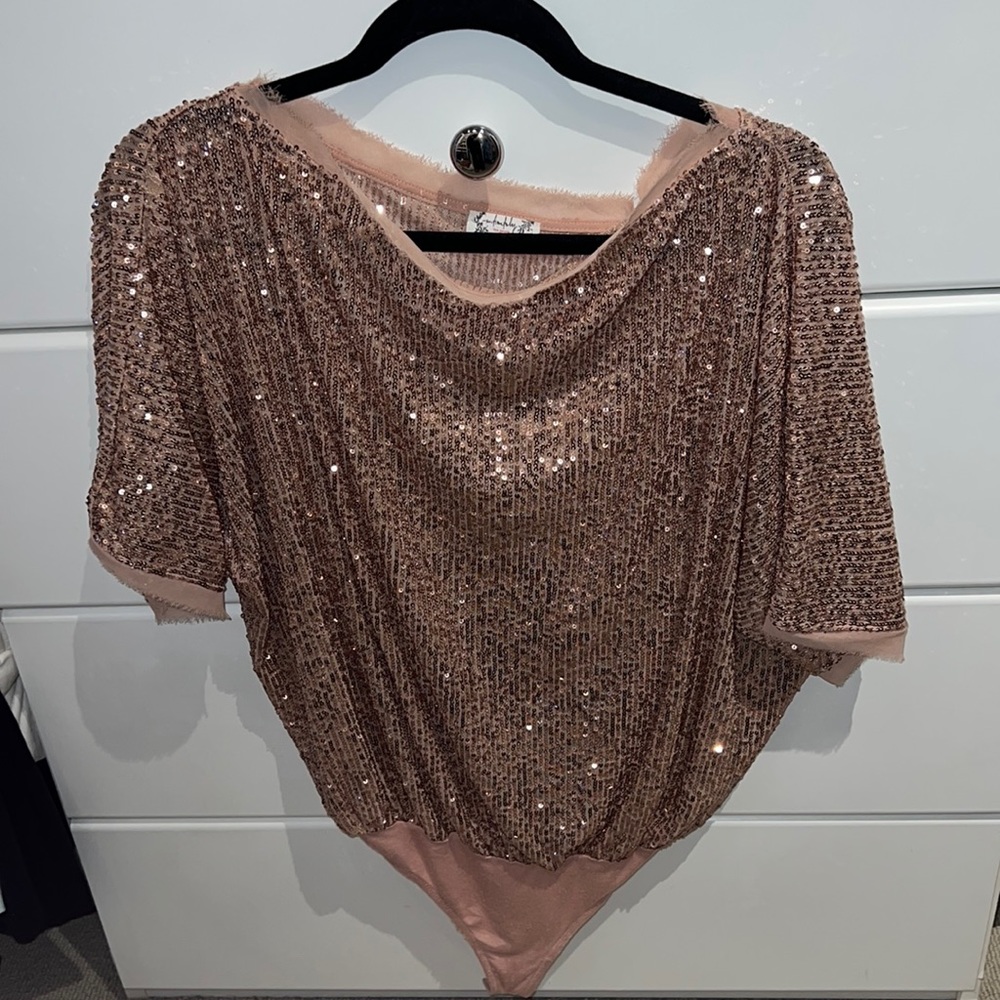 Sparkly Free People Bodysuit